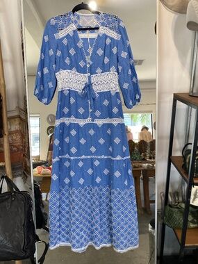 Temptation Positano Vaniglia Jeans Maxi Dress